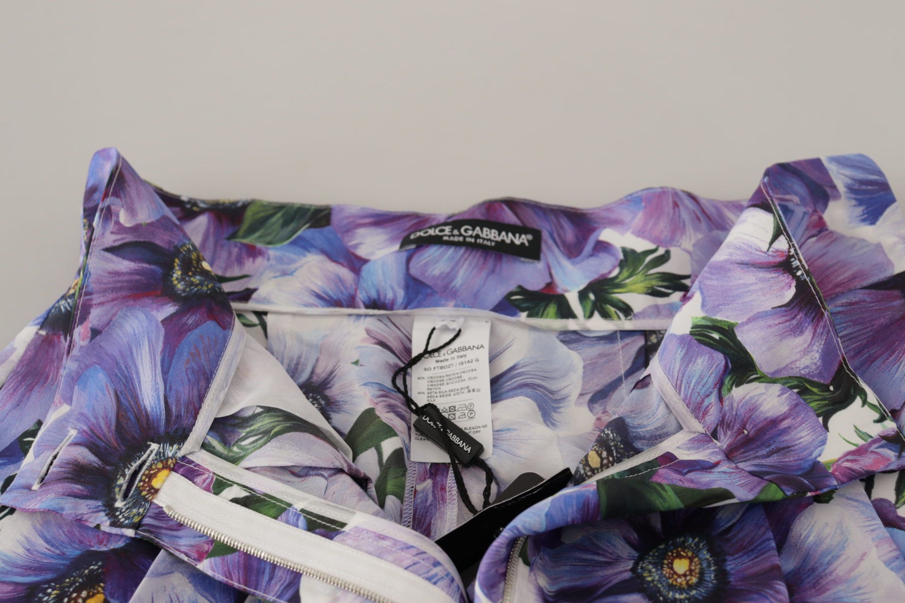 Dolce & Gabbana Purple Anemone High Waist Hot Pants Shorts | Regal Royce