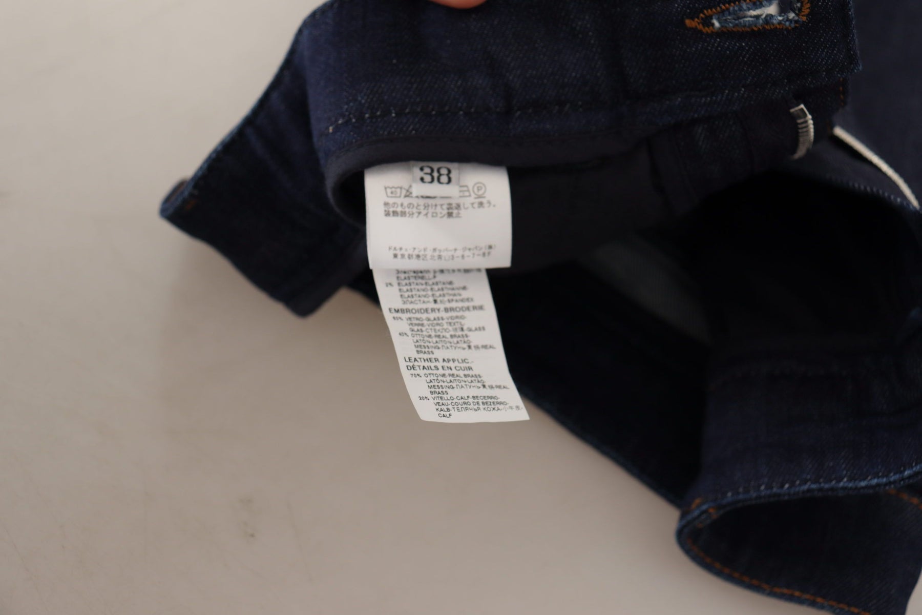 Dolce & Gabbana Blue Denim Stretch Crystal Hot Pants Shorts | Regal Royce