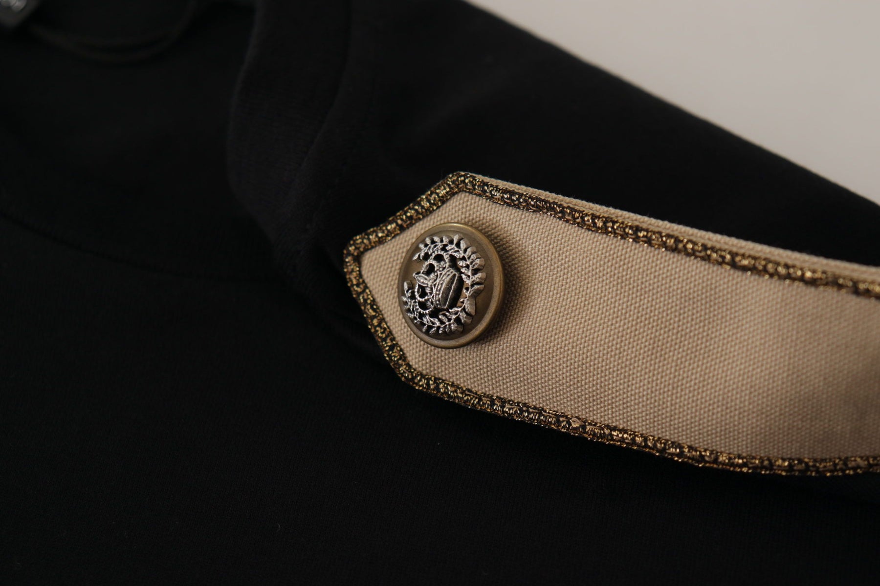 Dolce & Gabbana Black Logo Motive Crewneck Cotton T-shirt | Regal Royce