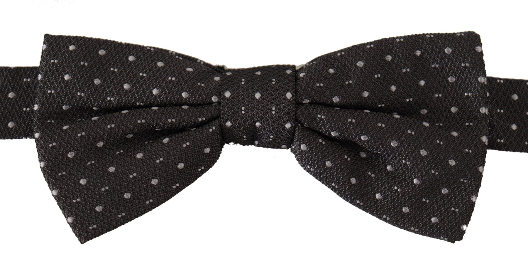 Dolce & Gabbana Gray Polka Dot 100% Silk Neck Papillon Tie | Regal Royce