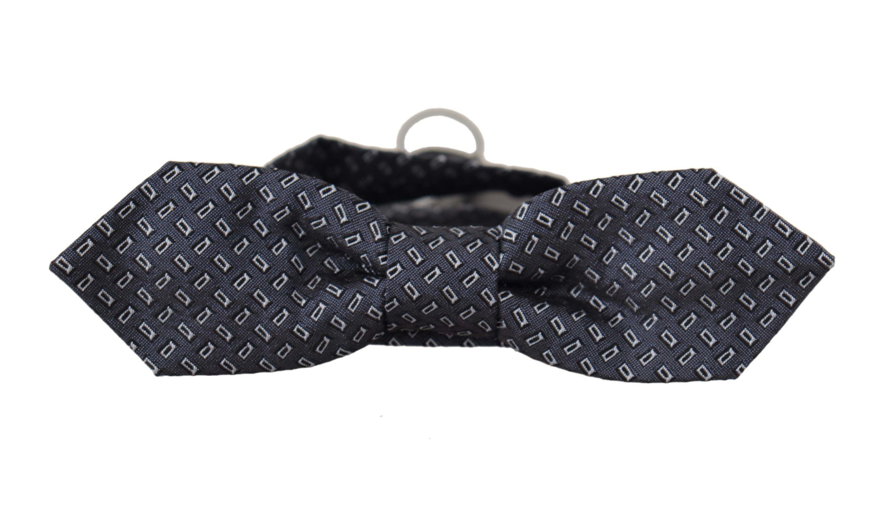 Dolce & Gabbana Blue Gray Polka Dot 100% Silk Neck Papillon Tie | Regal Royce