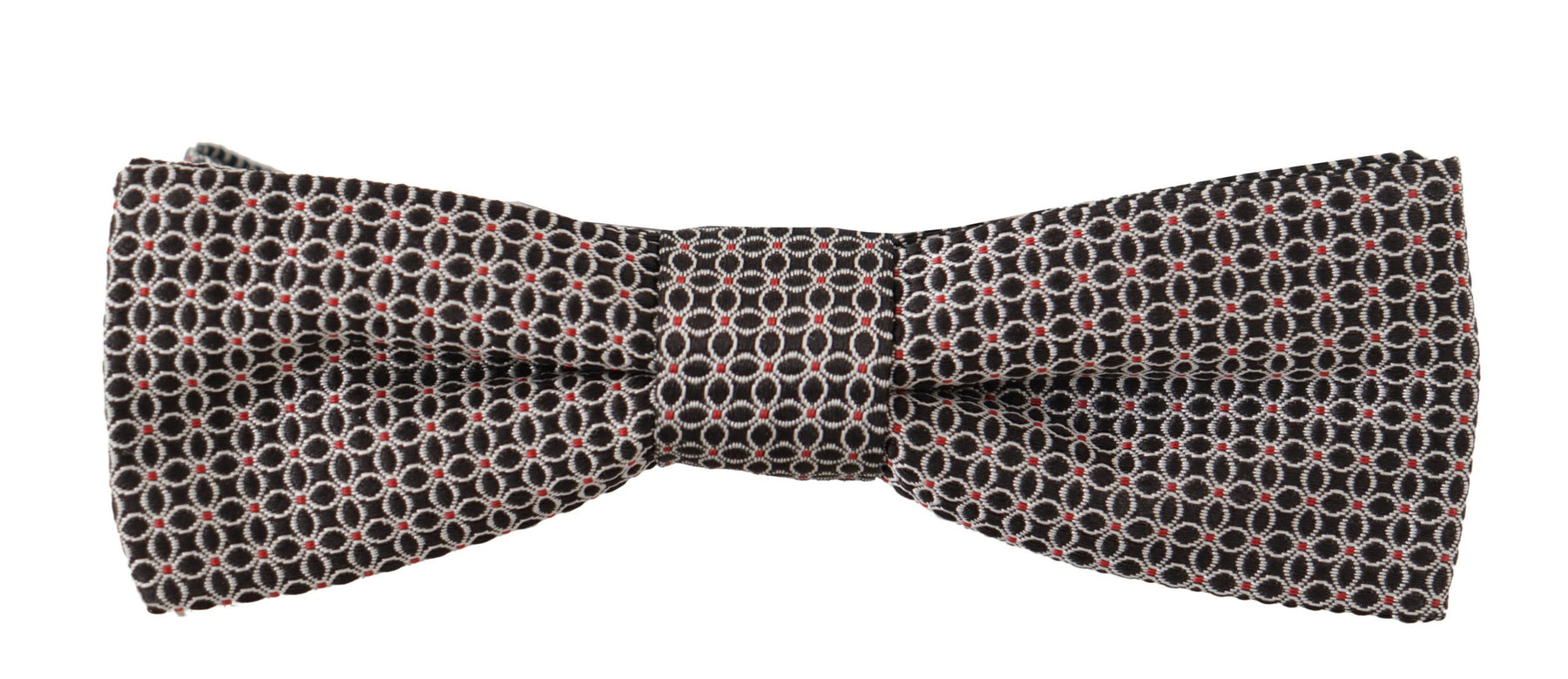 Dolce & Gabbana Black White Flower Pattern Silk Neck Papillon Tie | Regal Royce