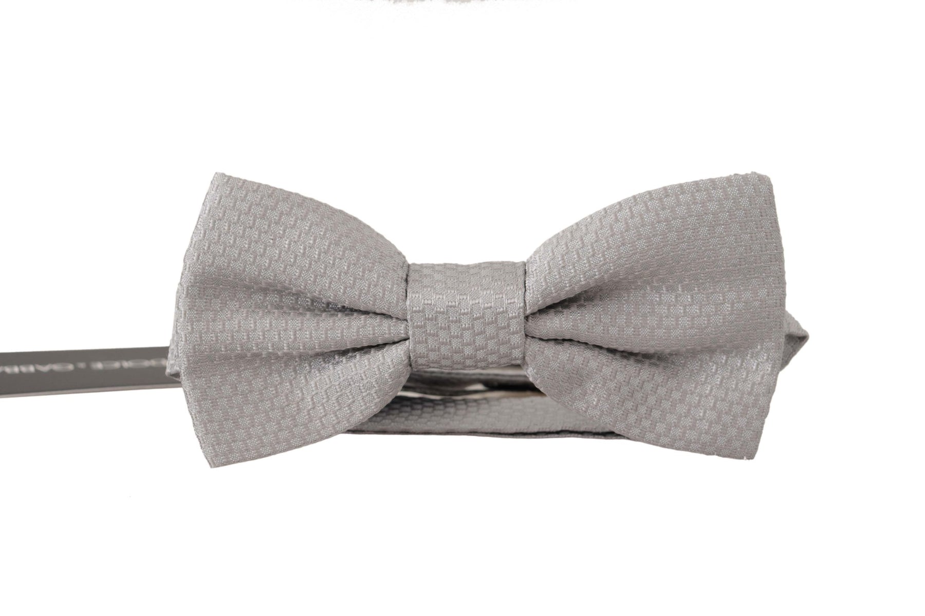 Dolce & Gabbana Gray 100% Silk Adjustable Neck Papillon Tie | Regal Royce