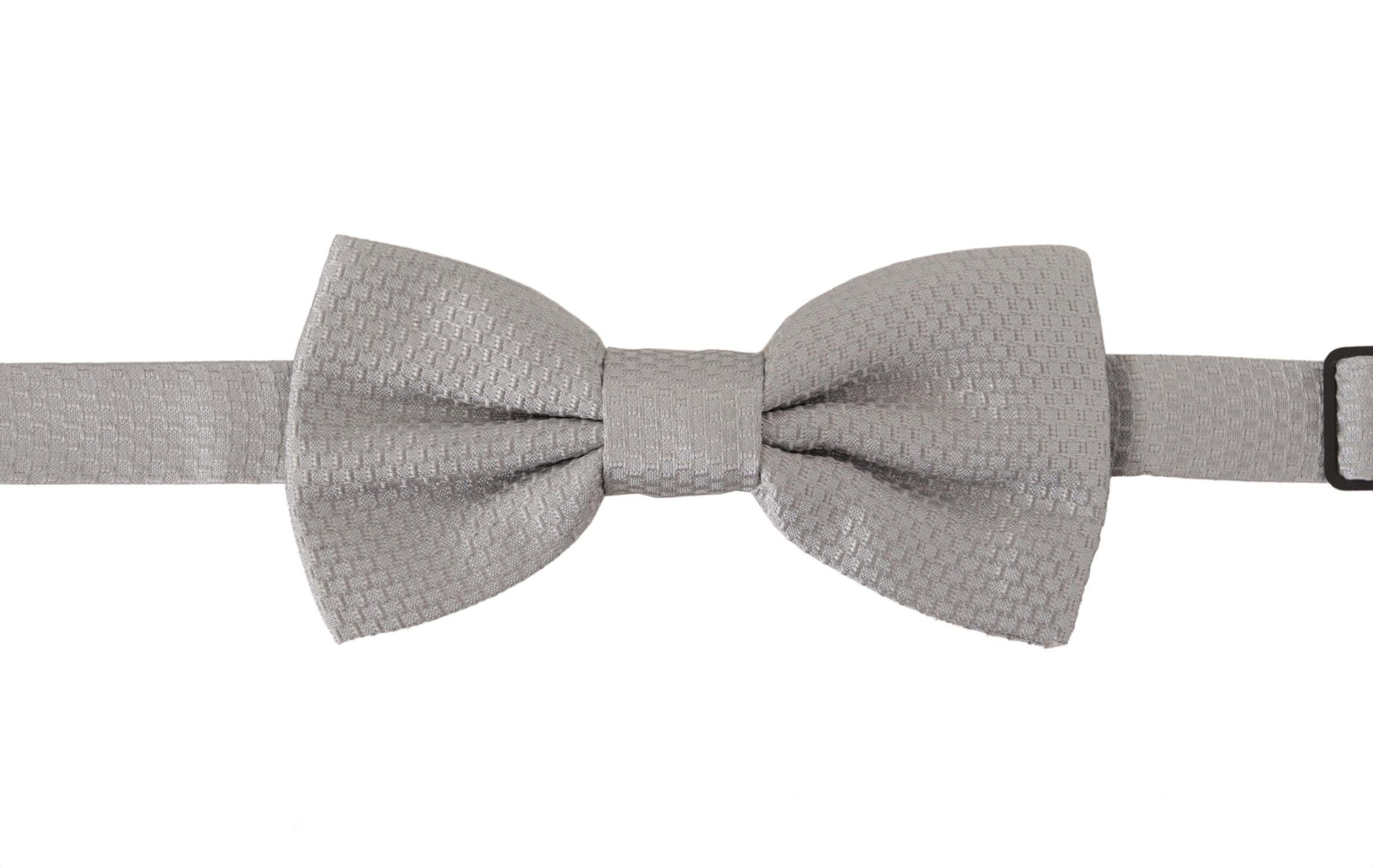 Dolce & Gabbana Gray 100% Silk Adjustable Neck Papillon Tie | Regal Royce