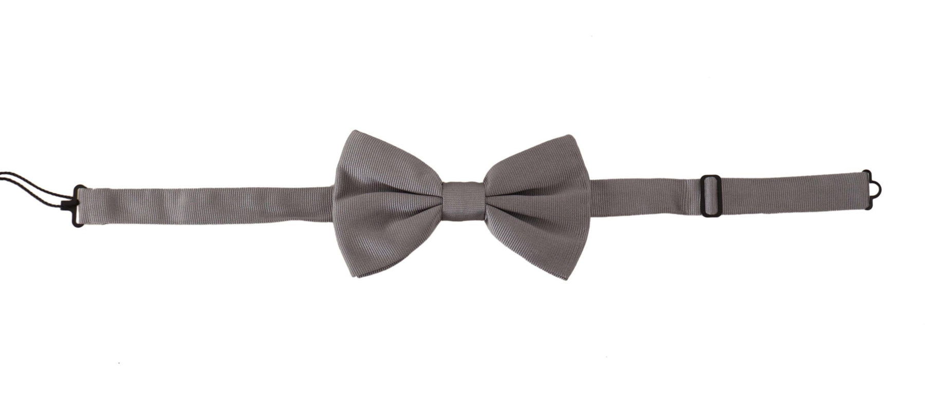 Dolce & Gabbana Gray 100% Silk Adjustable Neck Papillon Tie | Regal Royce