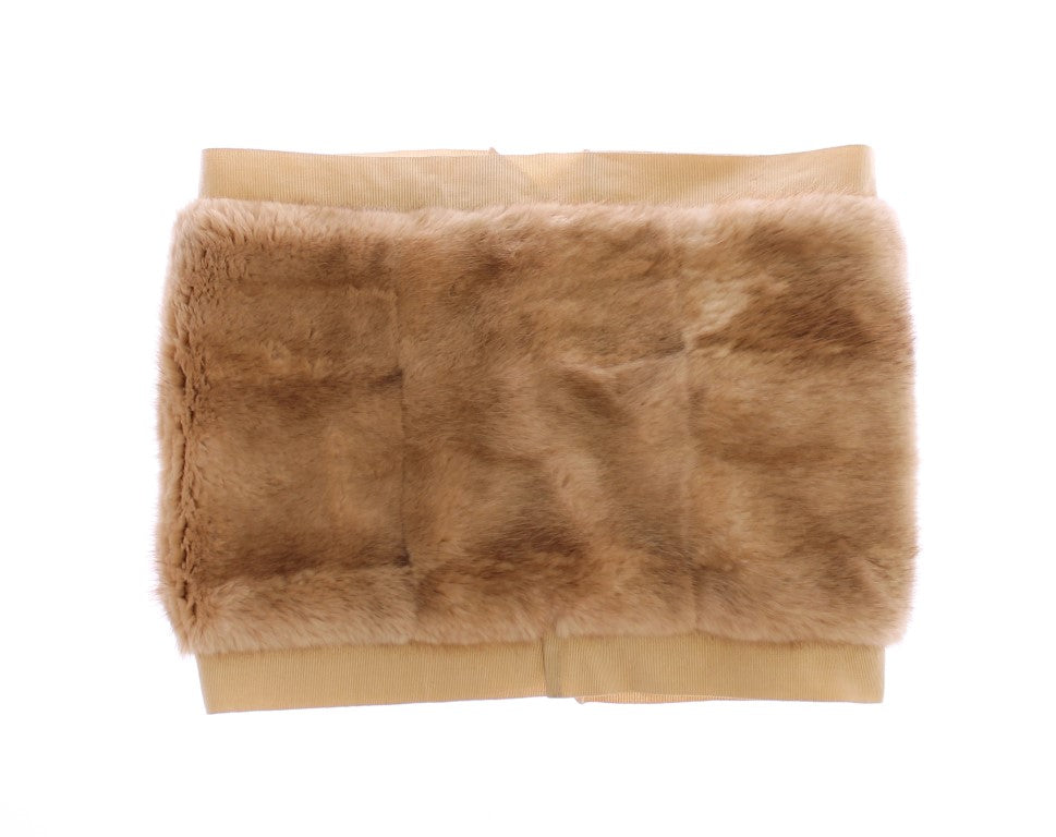 Dolce & Gabbana Beige MINK Fur Scarf Foulard Neck Wrap | Regal Royce