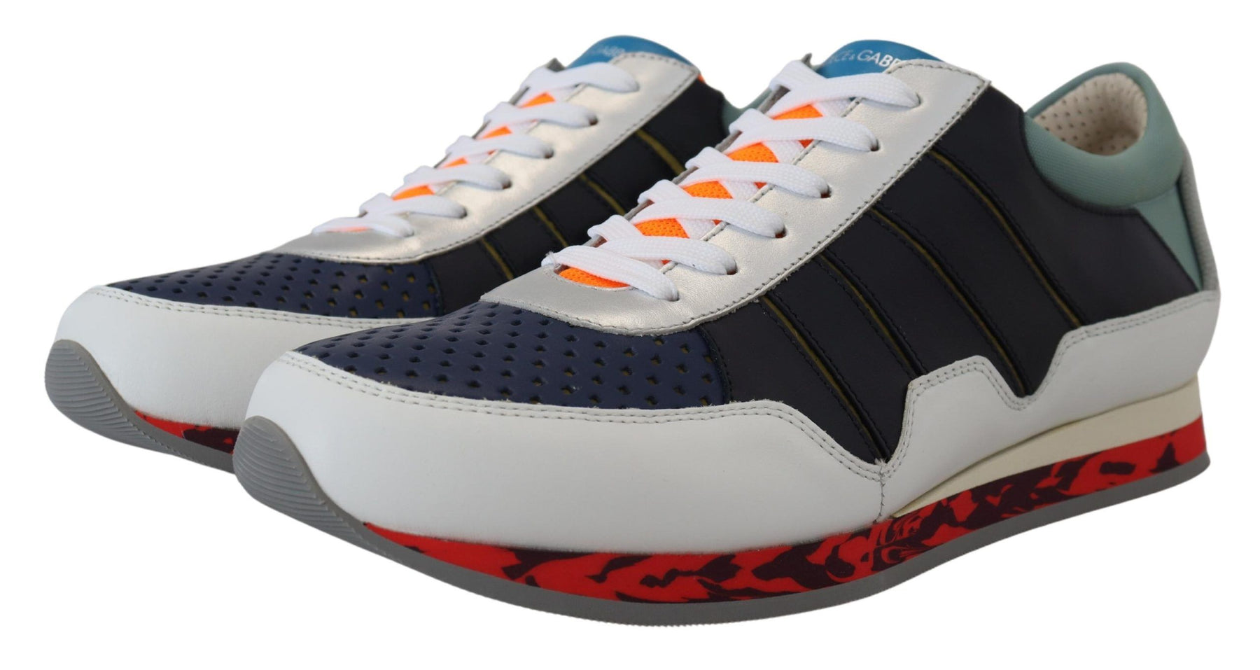 Dolce & Gabbana Multicolor Leather Sport Low Top Sneakers | Regal Royce