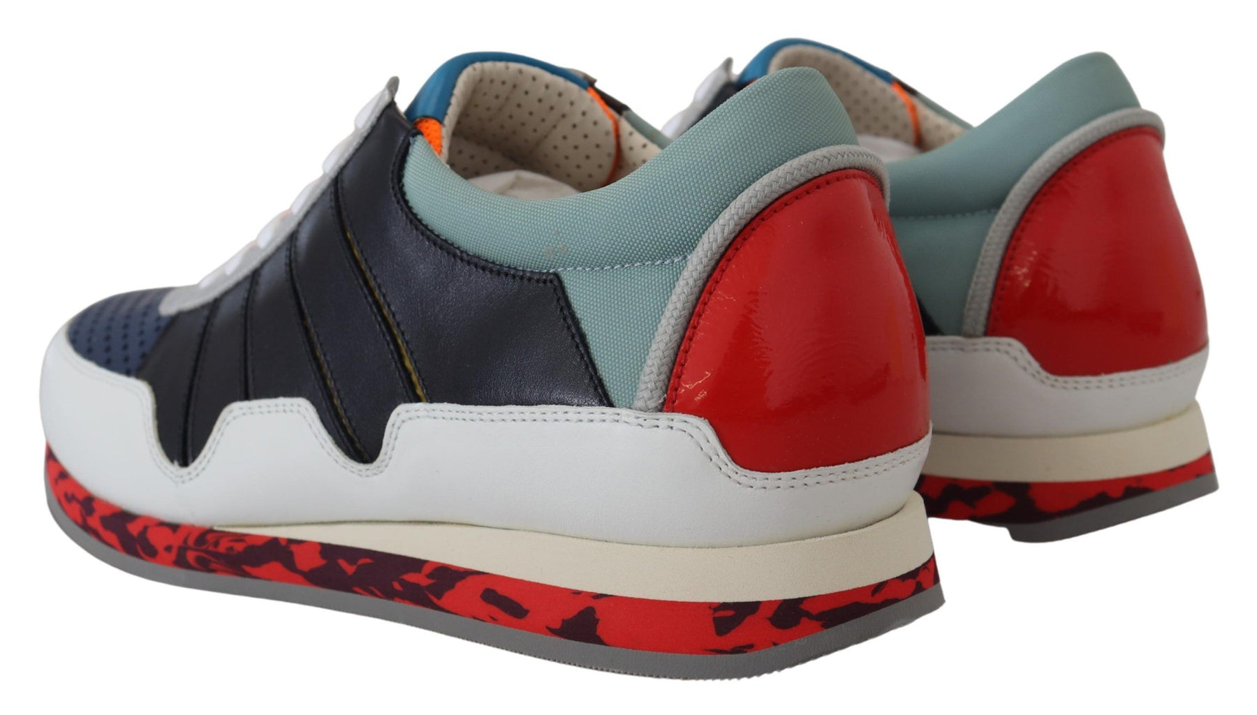 Dolce & Gabbana Multicolor Leather Sport Low Top Sneakers | Regal Royce