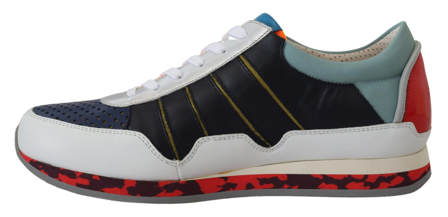 Dolce & Gabbana Multicolor Leather Sport Low Top Sneakers | Regal Royce