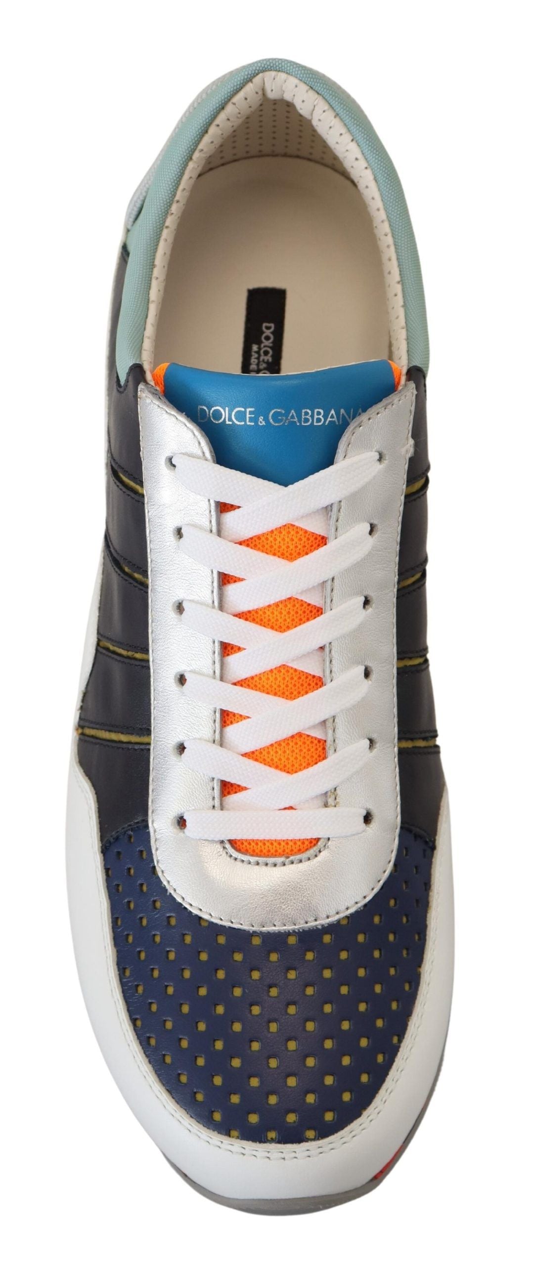 Dolce & Gabbana Multicolor Leather Sport Low Top Sneakers | Regal Royce