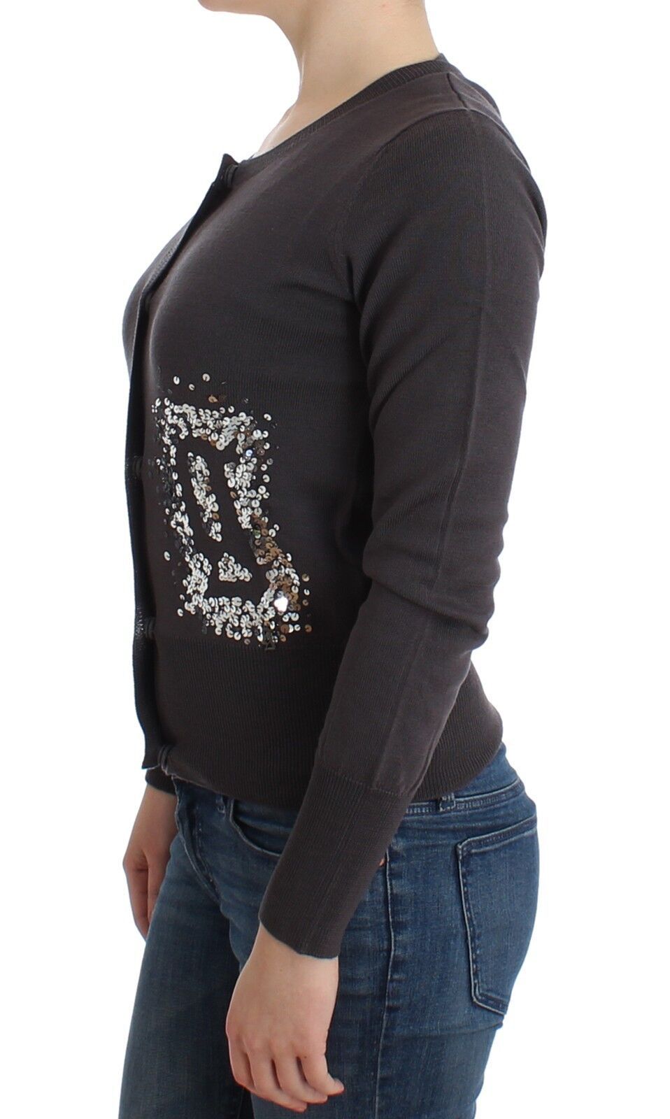 John Galliano Purple Wool Sequined Cardigan Knit Sweater | Regal Royce