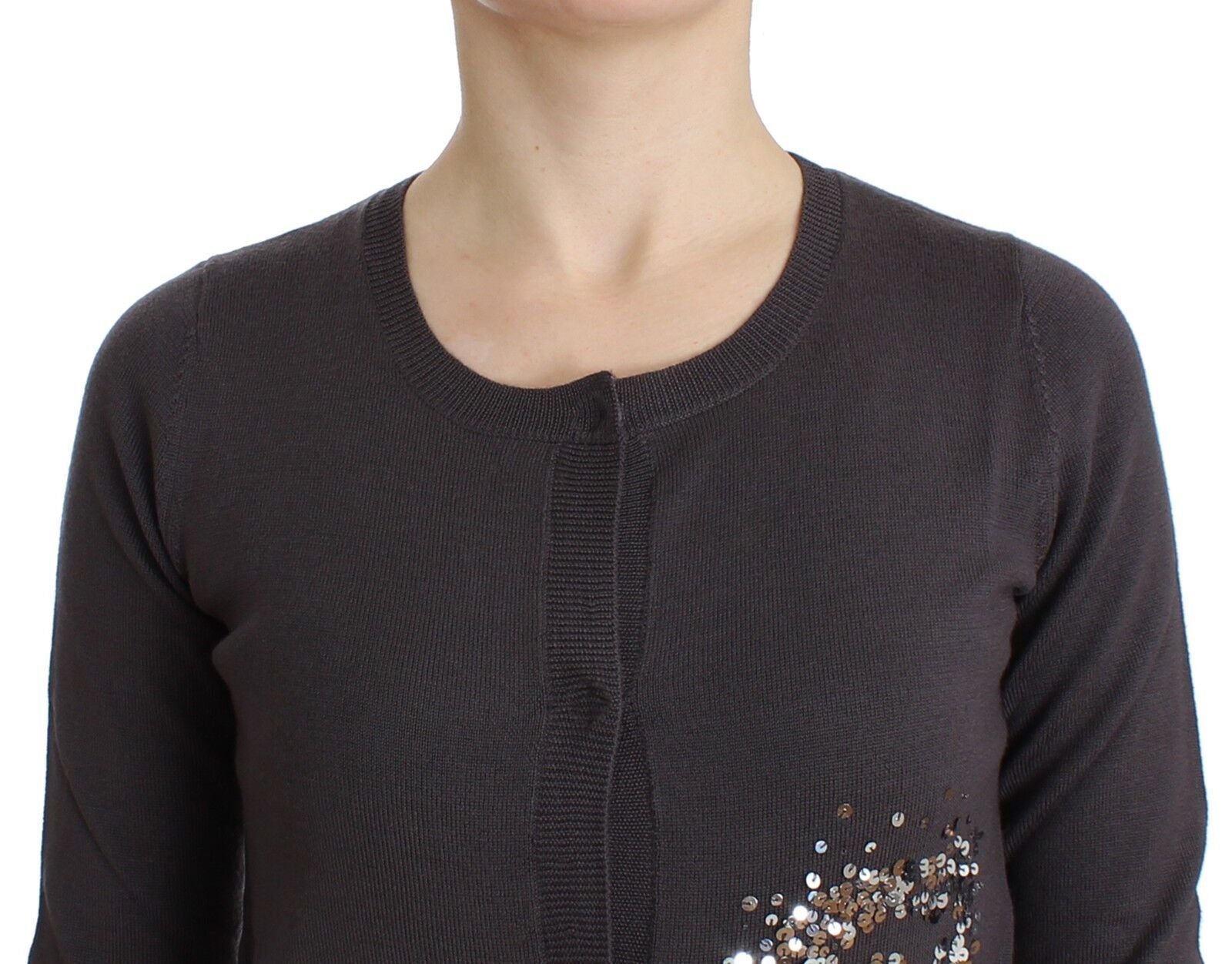 John Galliano Purple Wool Sequined Cardigan Knit Sweater | Regal Royce