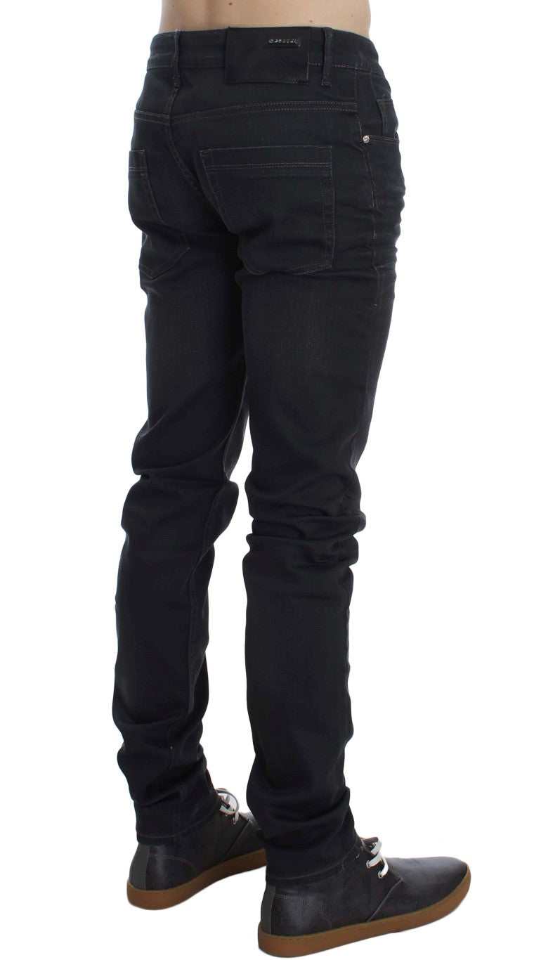 Acht Gray Cotton Stretch Slim Fit Jeans | Regal Royce