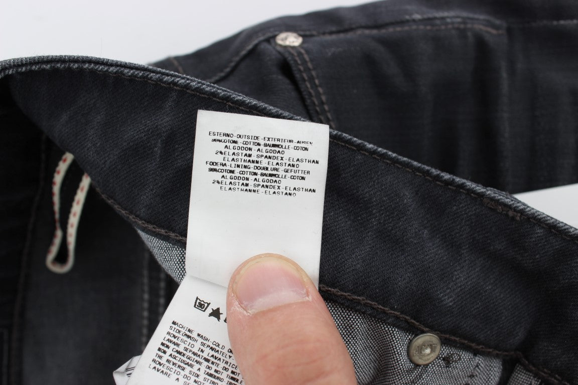 Acht Gray Cotton Stretch Slim Fit Jeans | Regal Royce