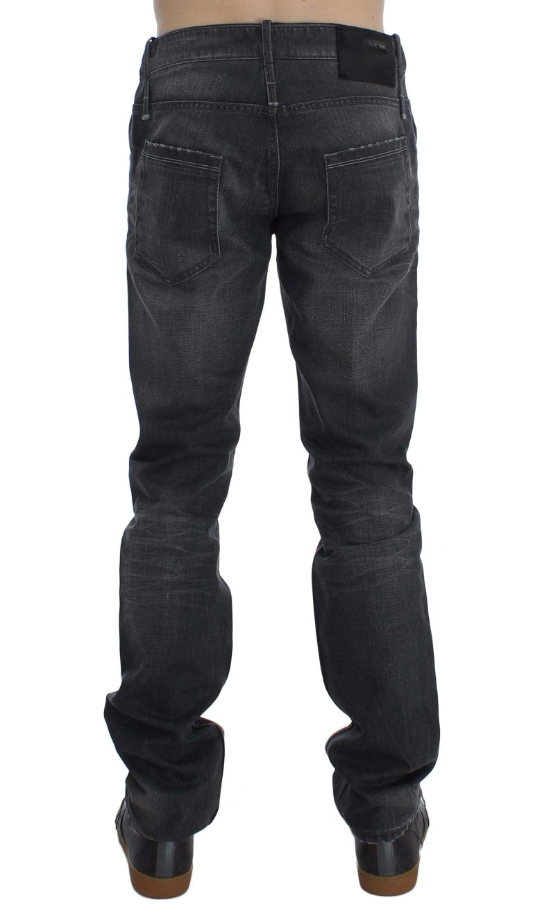 Acht Gray Cotton Regular Low Fit Jeans | Regal Royce