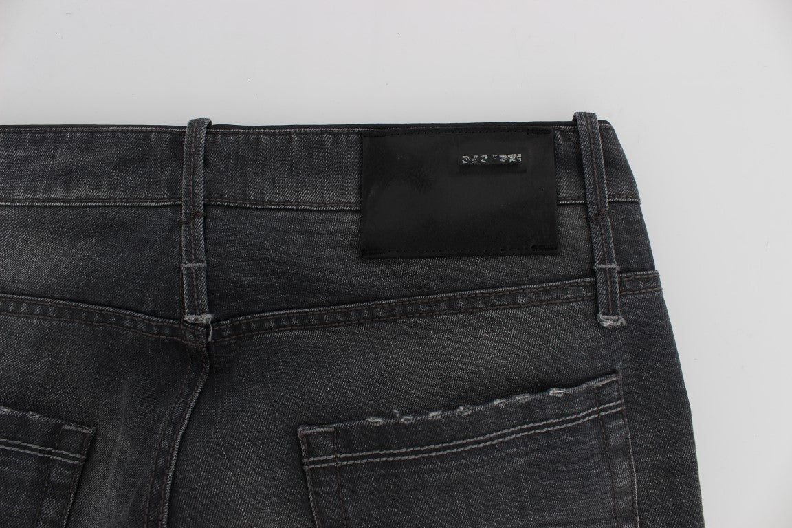 Acht Gray Cotton Regular Low Fit Jeans | Regal Royce