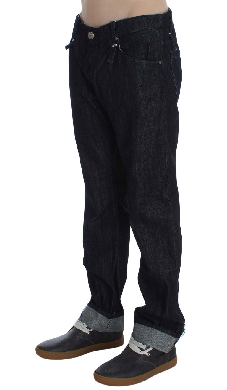 Acht Blue Cotton Regular Straight Fit Jeans | Regal Royce