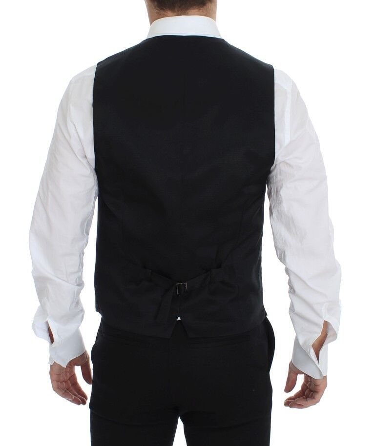 Dolce & Gabbana Gray Wool Formal Dress Vest Gilet Weste | Regal Royce