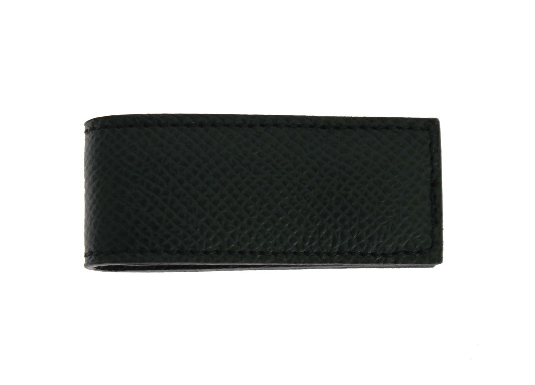 Dolce & Gabbana Green Leather Magnet Money Clip | Regal Royce