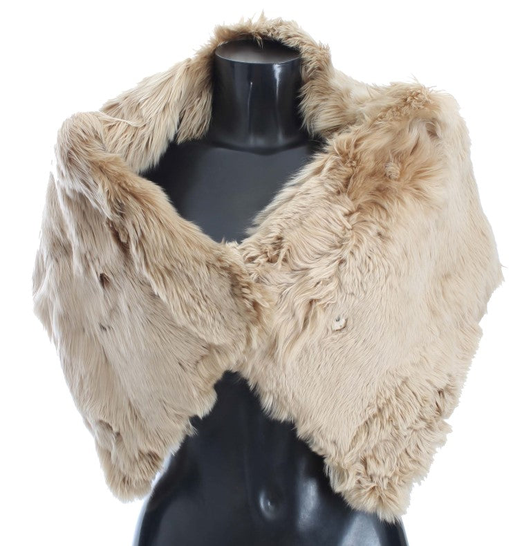 Dolce & Gabbana Beige Alpaca Collar Scarf | Regal Royce
