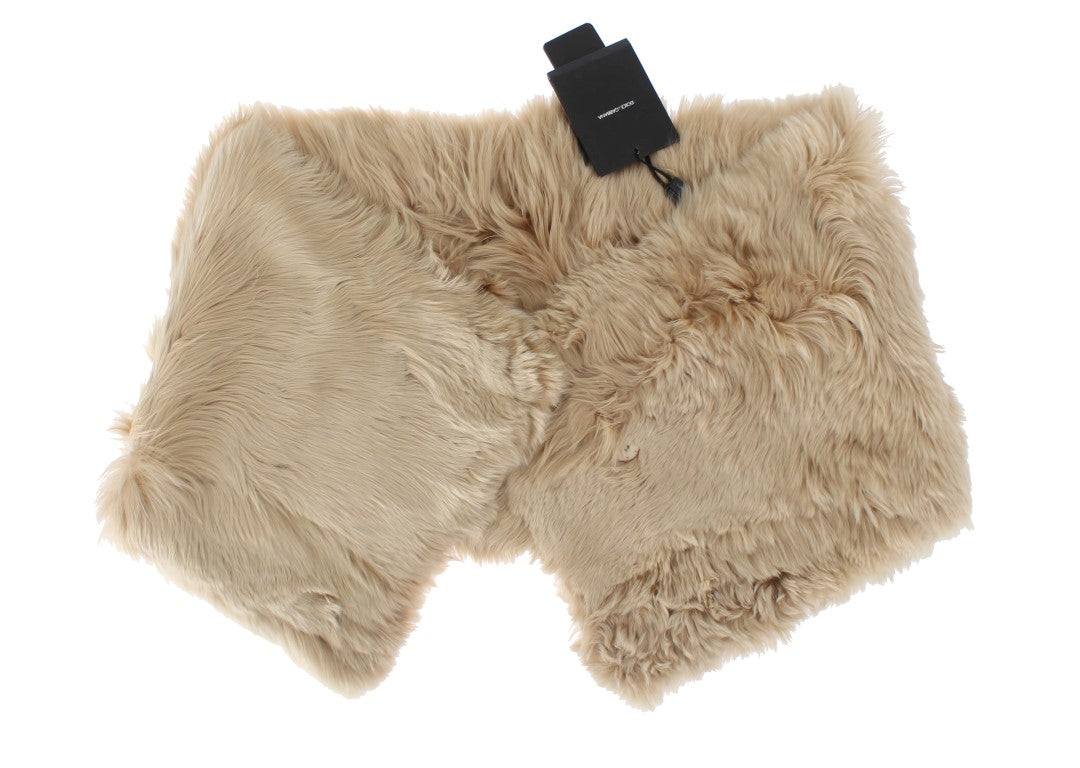 Dolce & Gabbana Beige Alpaca Collar Scarf | Regal Royce
