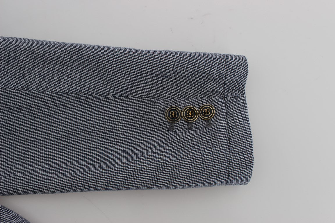 Master Coat Blue Double Breasted Regular Fit Blazer | Regal Royce