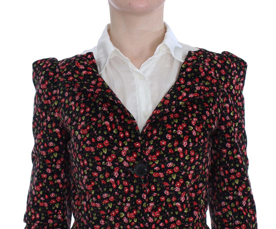 BENCIVENGA Black Multicolor Floral Suit | Regal Royce