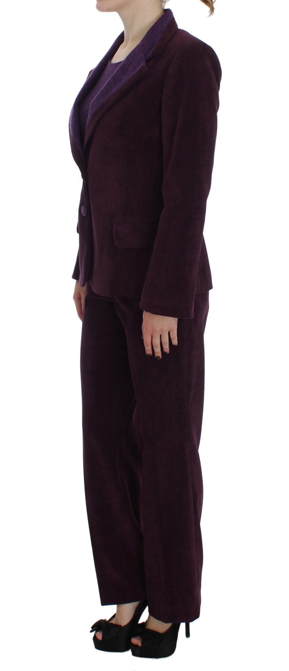 BENCIVENGA Purple Wool Suit T-Shirt Set | Regal Royce