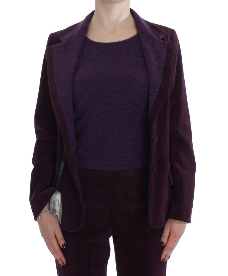 BENCIVENGA Purple Wool Suit T-Shirt Set | Regal Royce