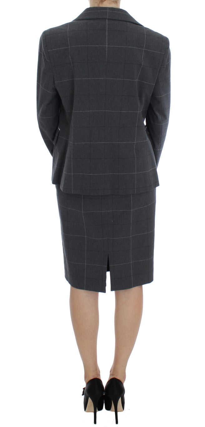 BENCIVENGA Gray Stretch Sheath Dress Suit Set | Regal Royce
