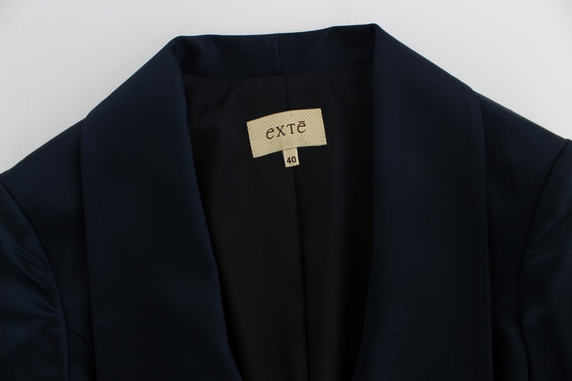 Exte Blue Three Button Single Breasted Blazer Jacket | Regal Royce