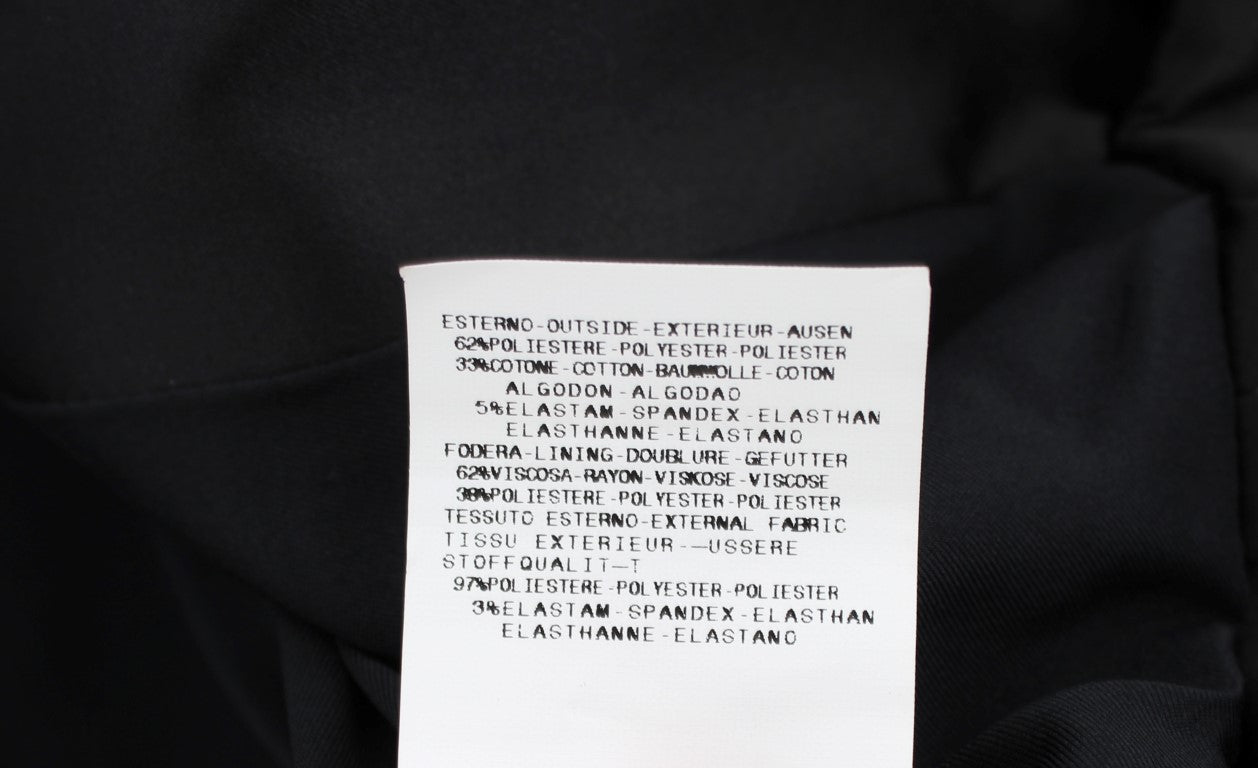 Exte Black Stretch Single Breasted Blazer Jacket | Regal Royce