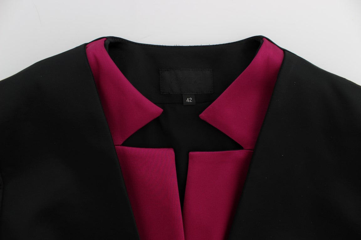 Exte Black Pink Stretch Blazer Jacket | Regal Royce