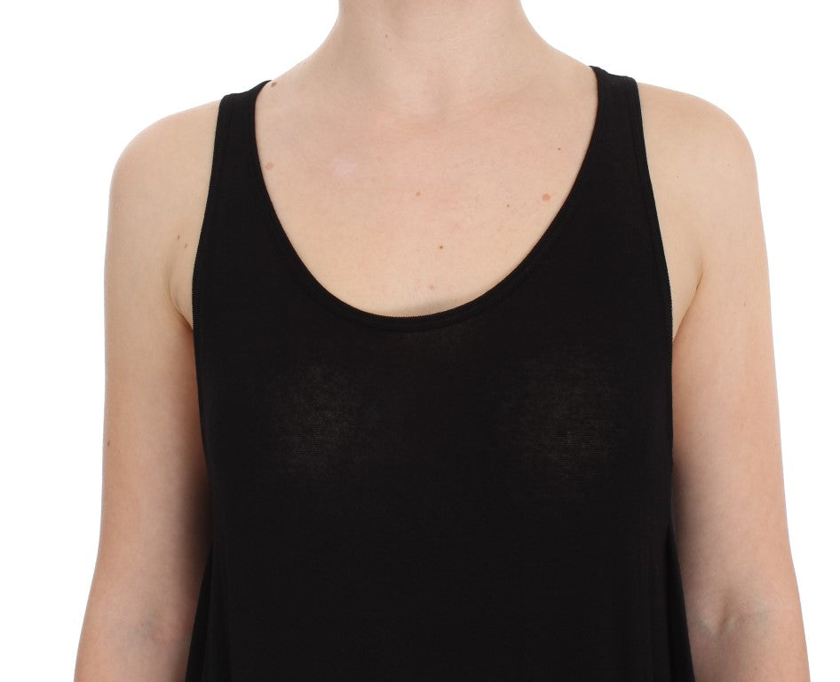PLEIN SUD Black Stretch Sleeveless Blouse