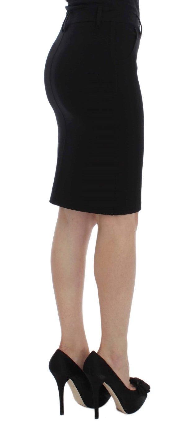 PLEIN SUD Black Straight Pencil Skirt | Regal Royce