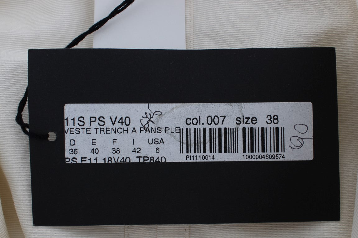 PLEIN SUD White Trench Coat Jacket | Regal Royce