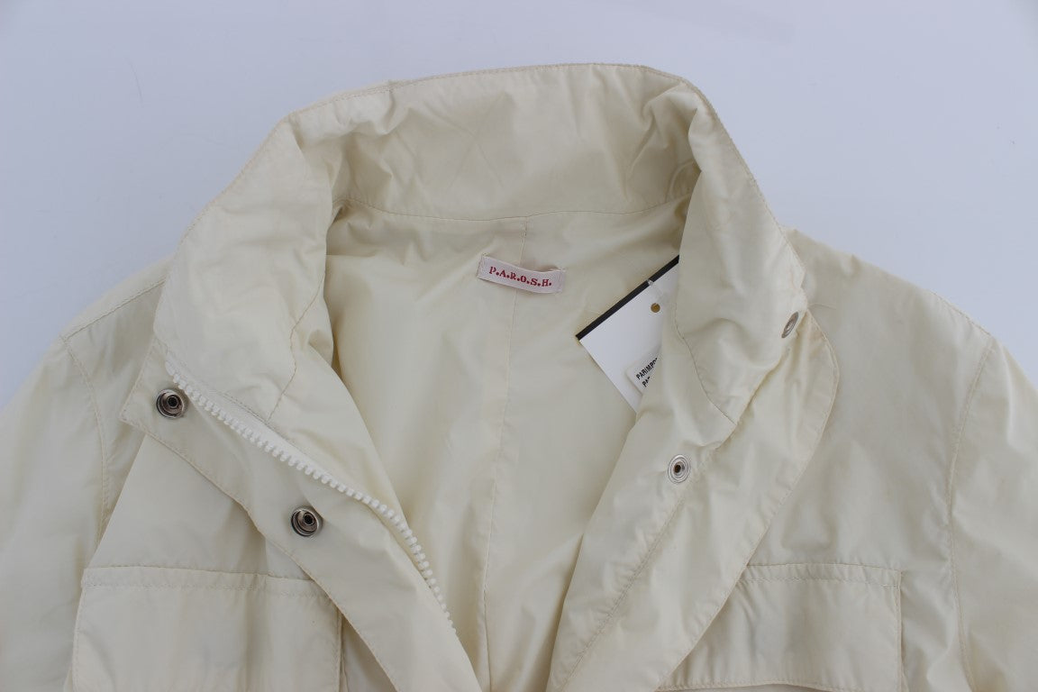 P.A.R.O.S.H. Beige Weather Proof Trench Jacket Coat | Regal Royce