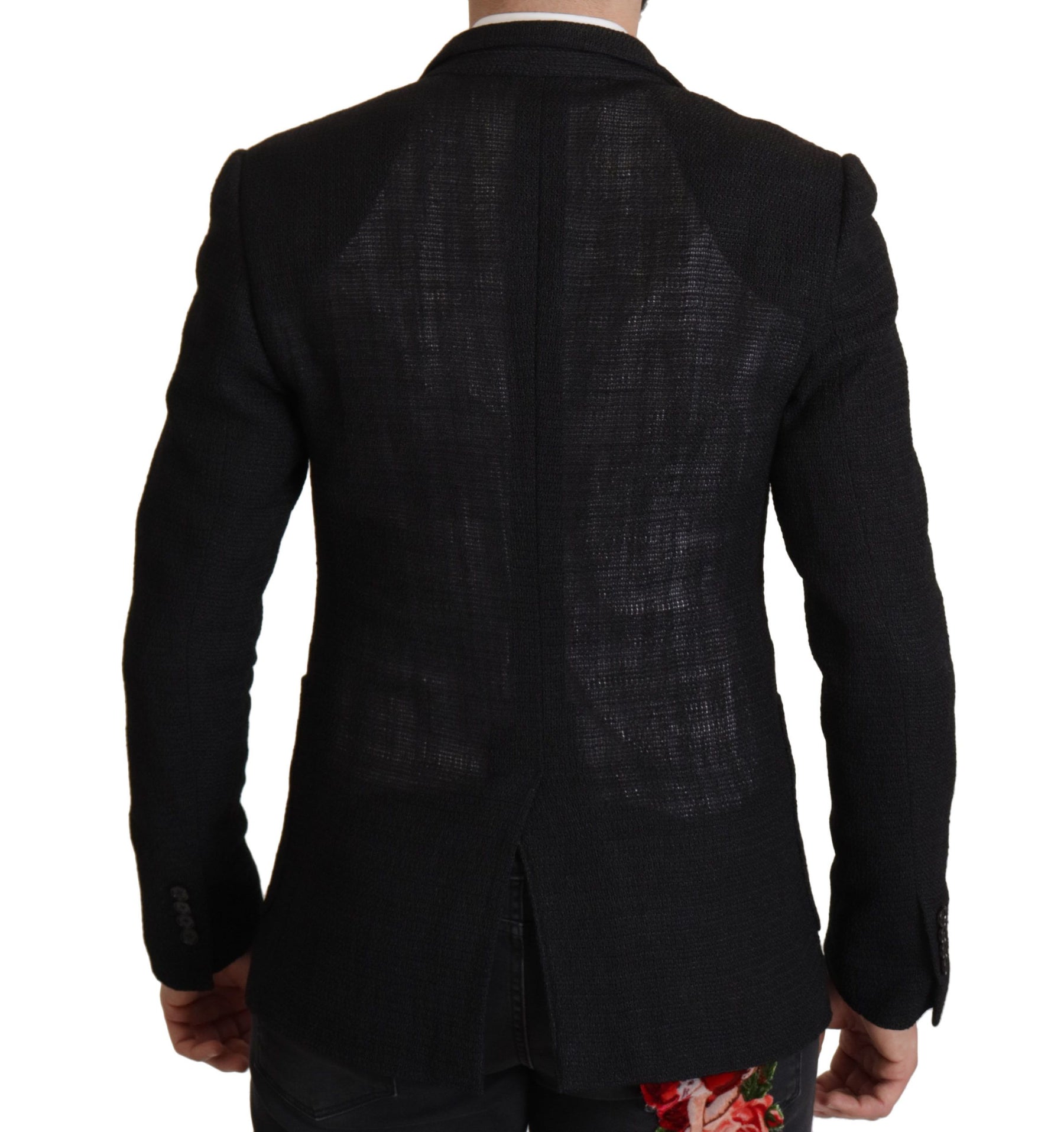 Dolce & Gabbana Black Single Breasted Coat Men Blazer | Regal Royce