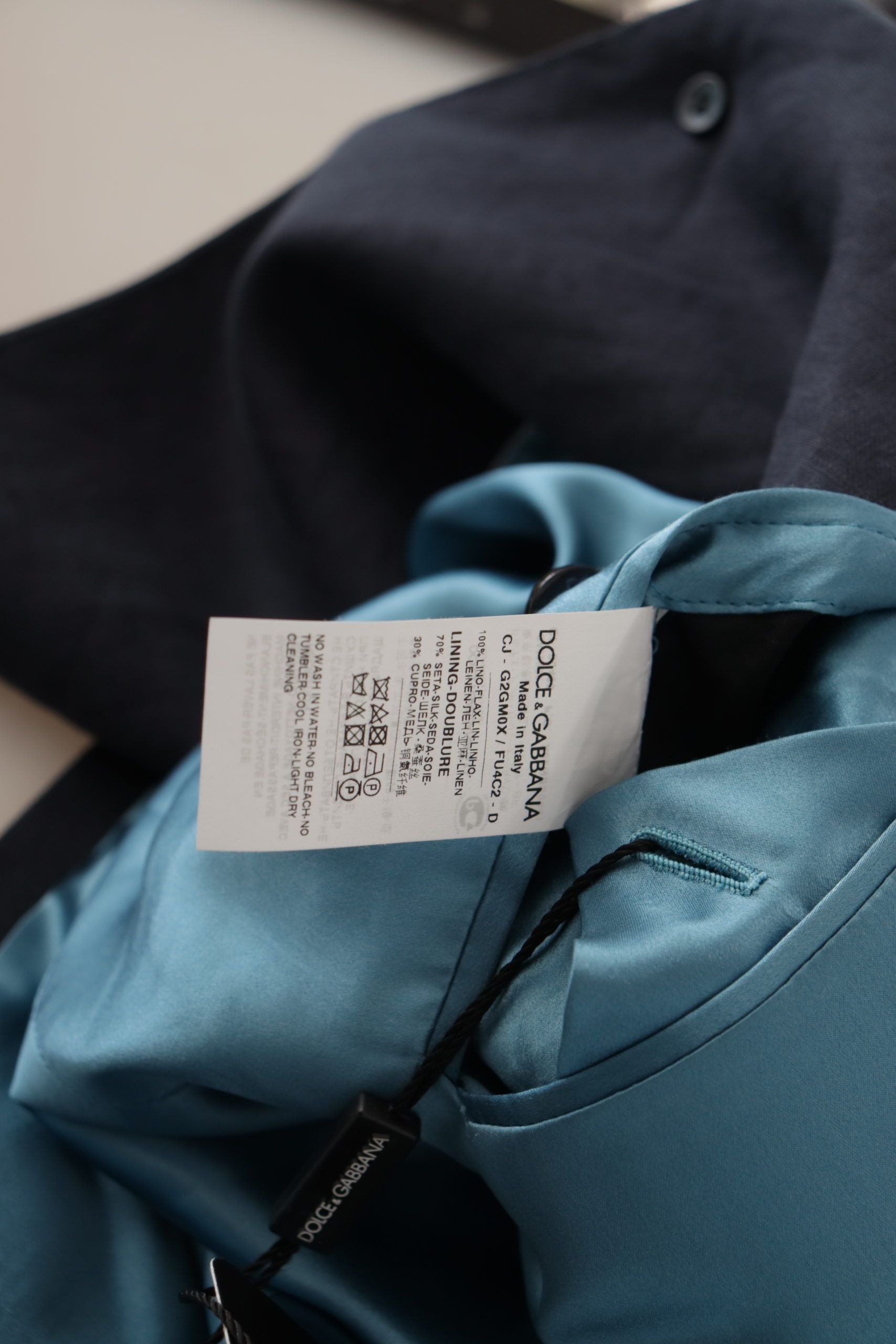 Dolce & Gabbana Dark Blue ALTA SARTORIA Jacket Coat Blazer | Regal Royce