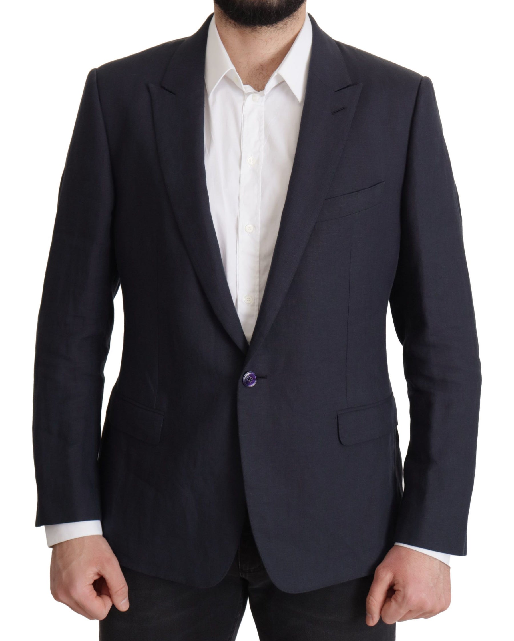Dolce & Gabbana Dark Blue ALTA SARTORIA Jacket Coat Blazer | Regal Royce