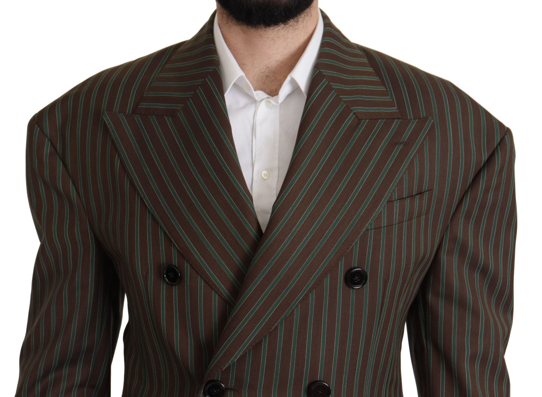 Dolce & Gabbana Multicolor Stripes Double Breasted Blazer | Regal Royce