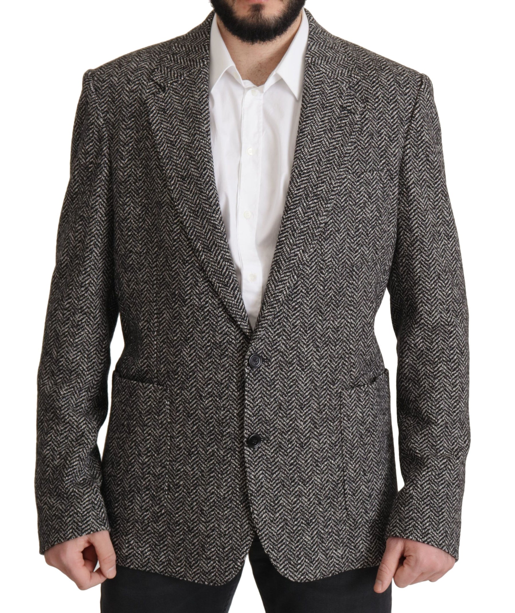 Dolce & Gabbana Gray Cotton Single Breasted Fantasy Blazer | Regal Royce