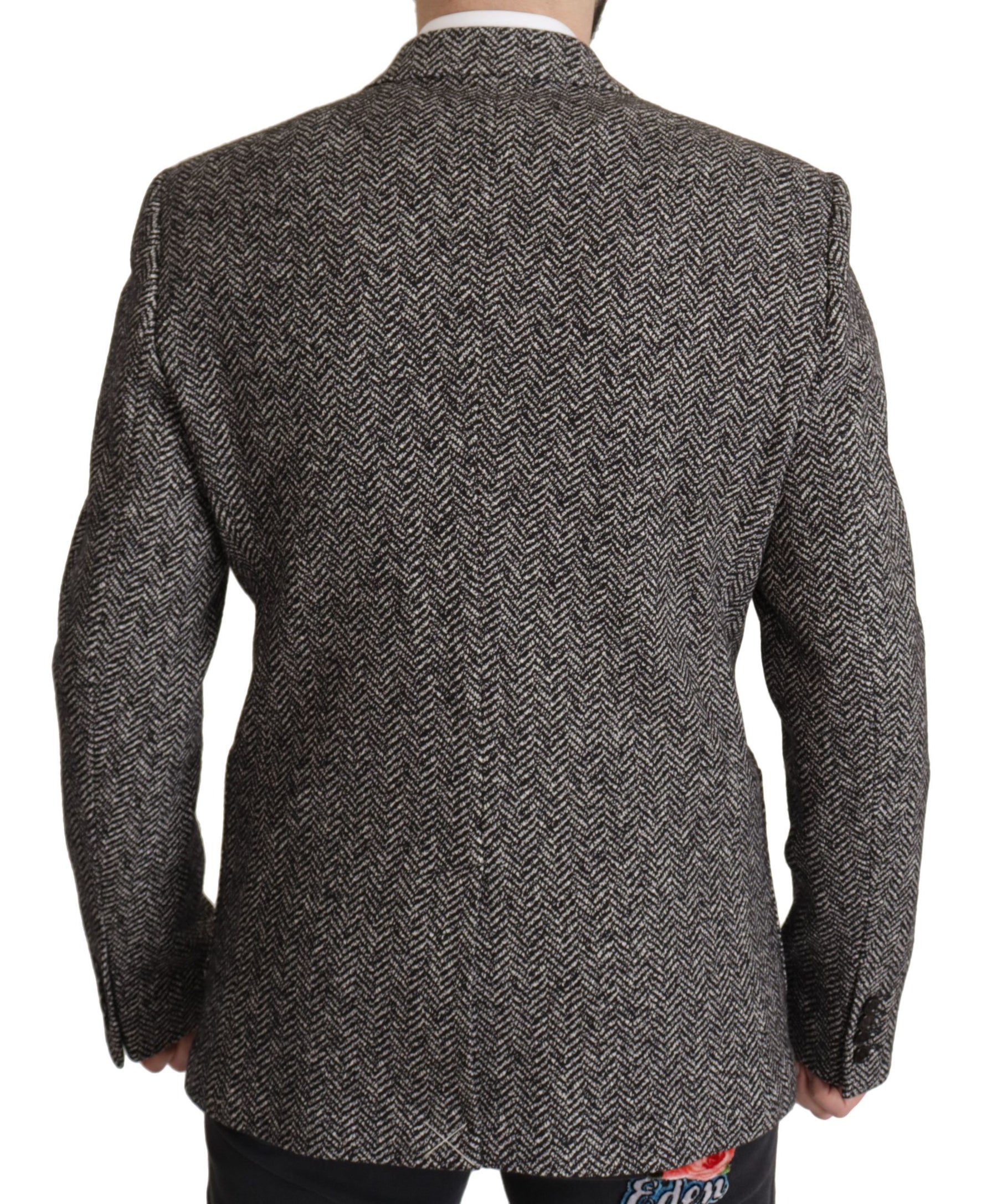 Dolce & Gabbana Gray Cotton Single Breasted Fantasy Blazer | Regal Royce