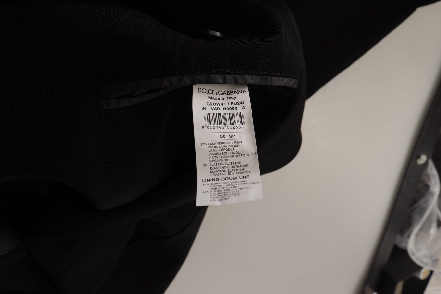 Dolce & Gabbana Black Wool Single Breasted Coat Blazer | Regal Royce