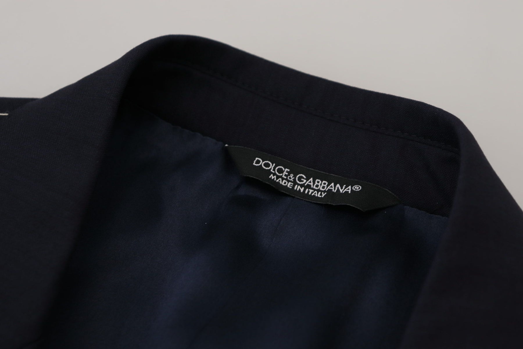 Dolce & Gabbana Blue Wool Single Breasted Coat Blazer | Regal Royce