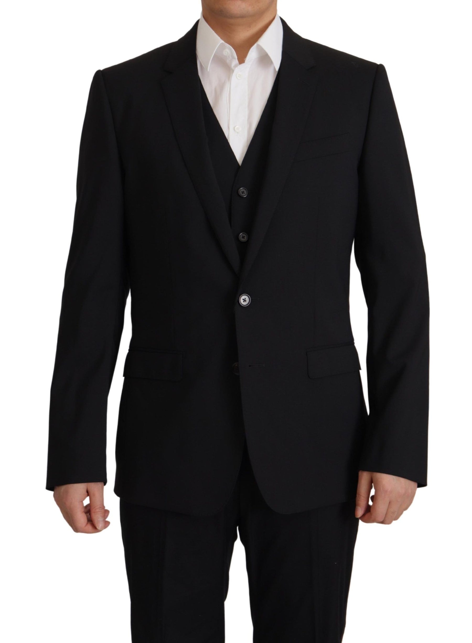 Dolce & Gabbana Black Jacket Vest 2 Piece MARTINI Blazer | Regal Royce