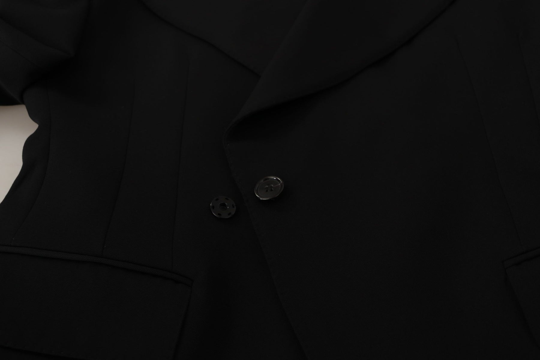 Dolce & Gabbana Black Wool Single Breasted Jacket Blazer | Regal Royce