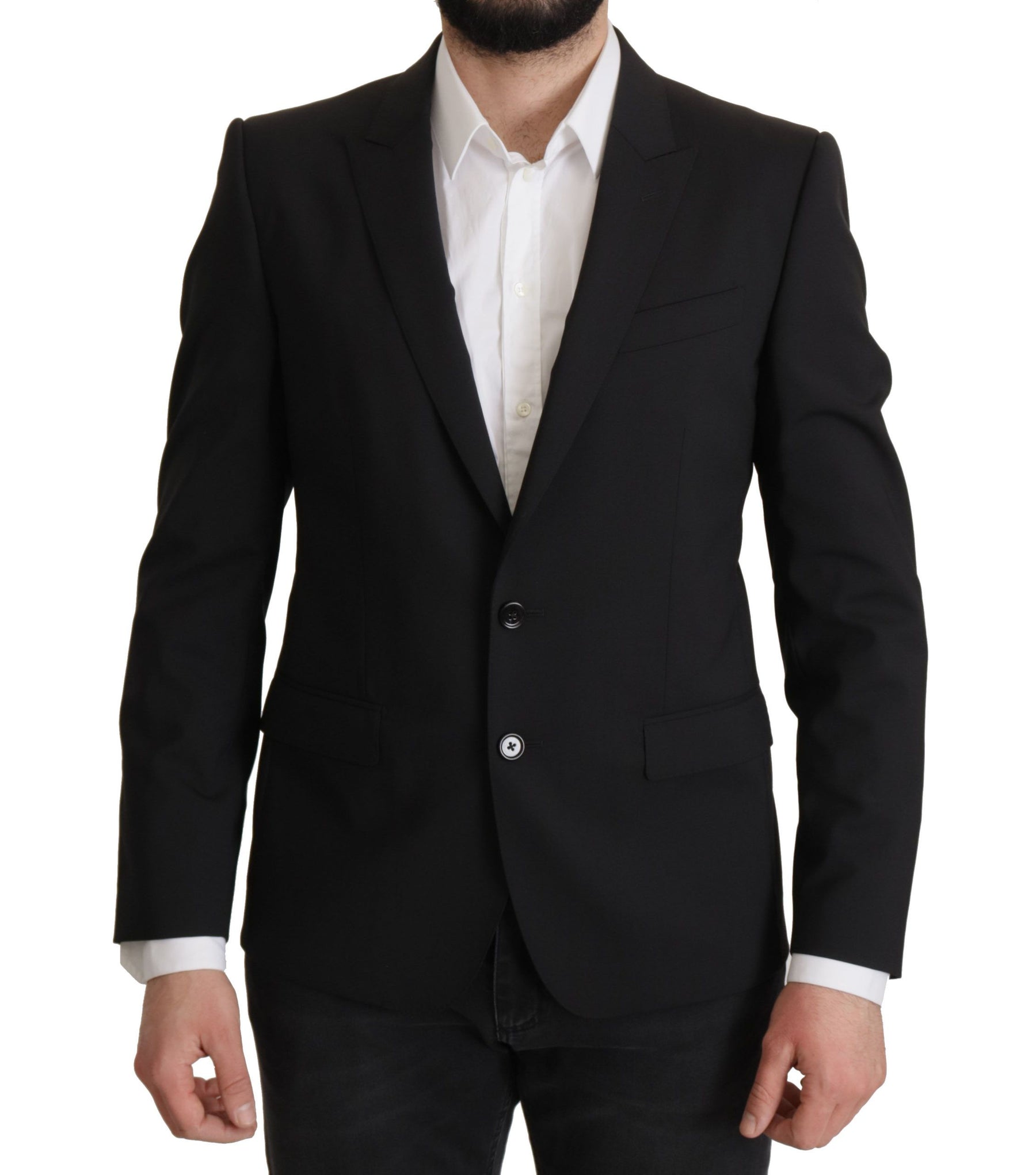 Dolce & Gabbana Black Single Breasted Jacket MARTINI Blazer | Regal Royce