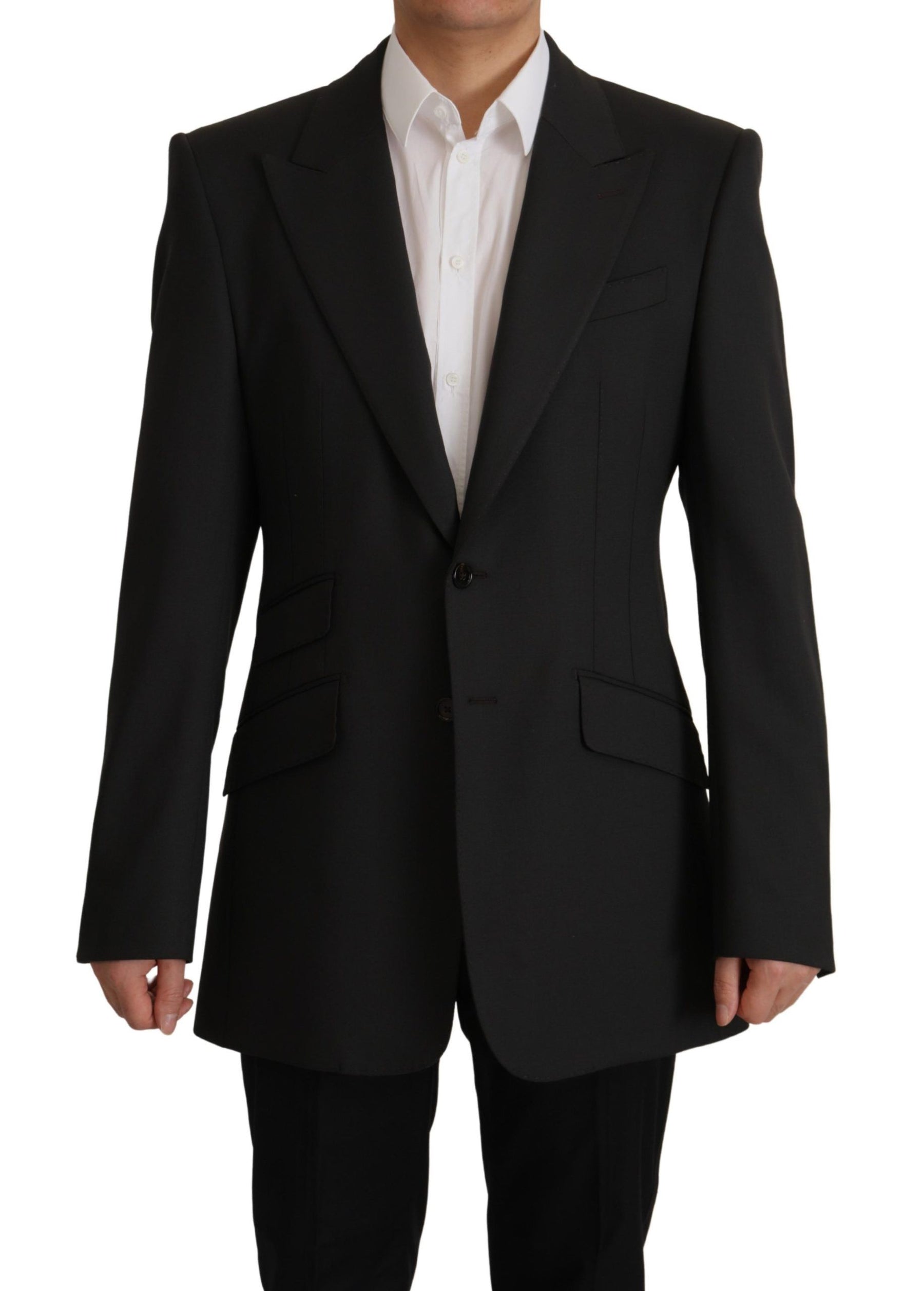 Dolce & Gabbana Black Wool Single Breasted Blazer v | Regal Royce