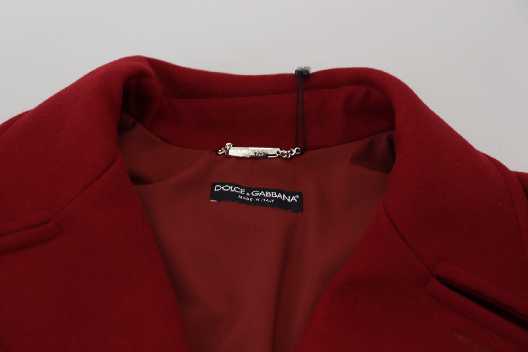 Dolce & Gabbana Red Wool Double Breasted Coat Jacket | Regal Royce